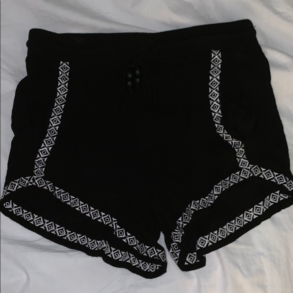Black Shorts with Pattern